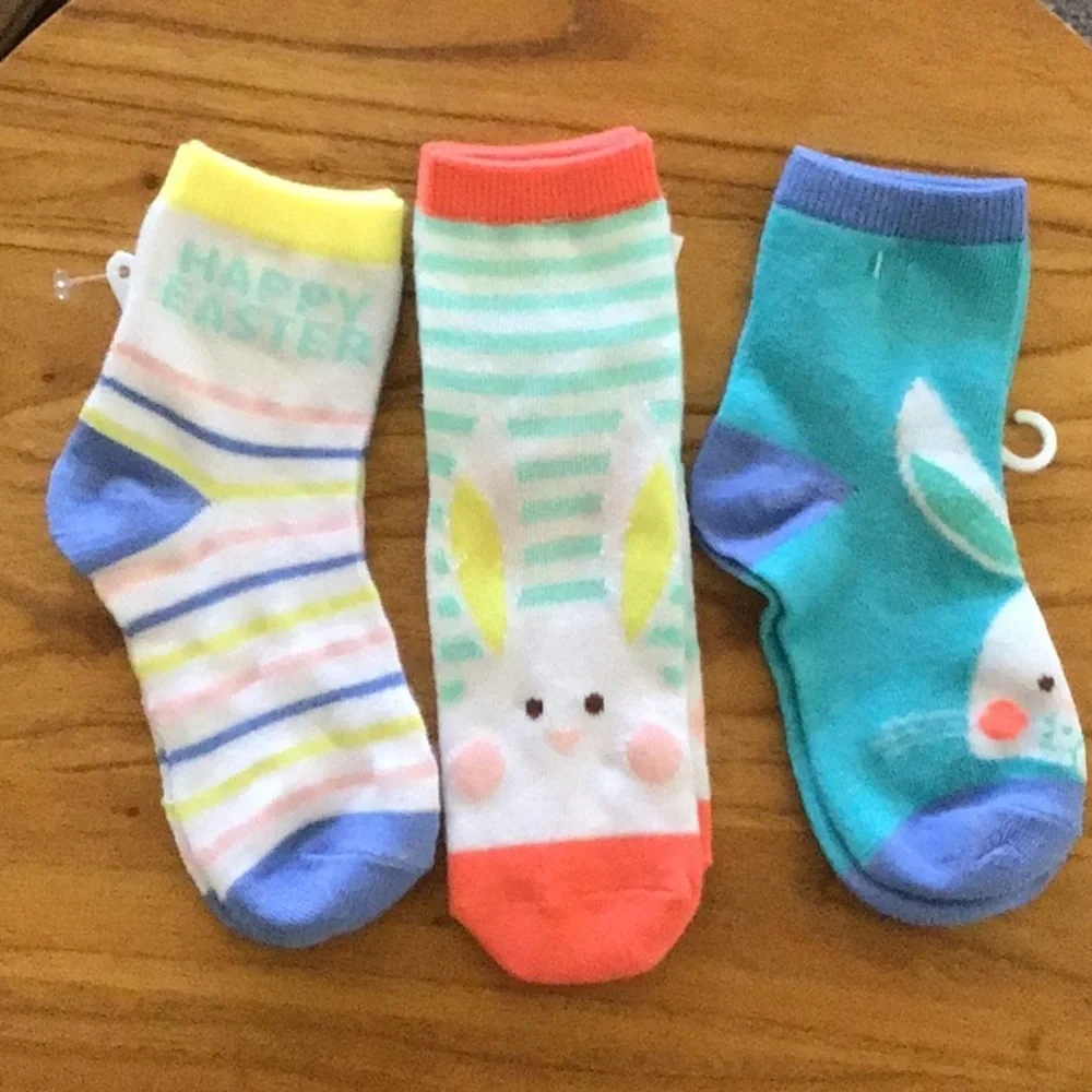 Easter Casual Crew Socks Trio - NWT